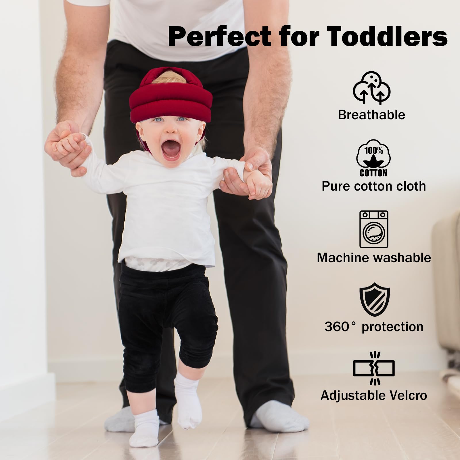Baby Safety Helmet for Crawling & Walking - Adjustable Infant Head Protector to Prevent Bumps & Injuries | Perfect for Playtime, Learning to Walk & Toddler Exploration