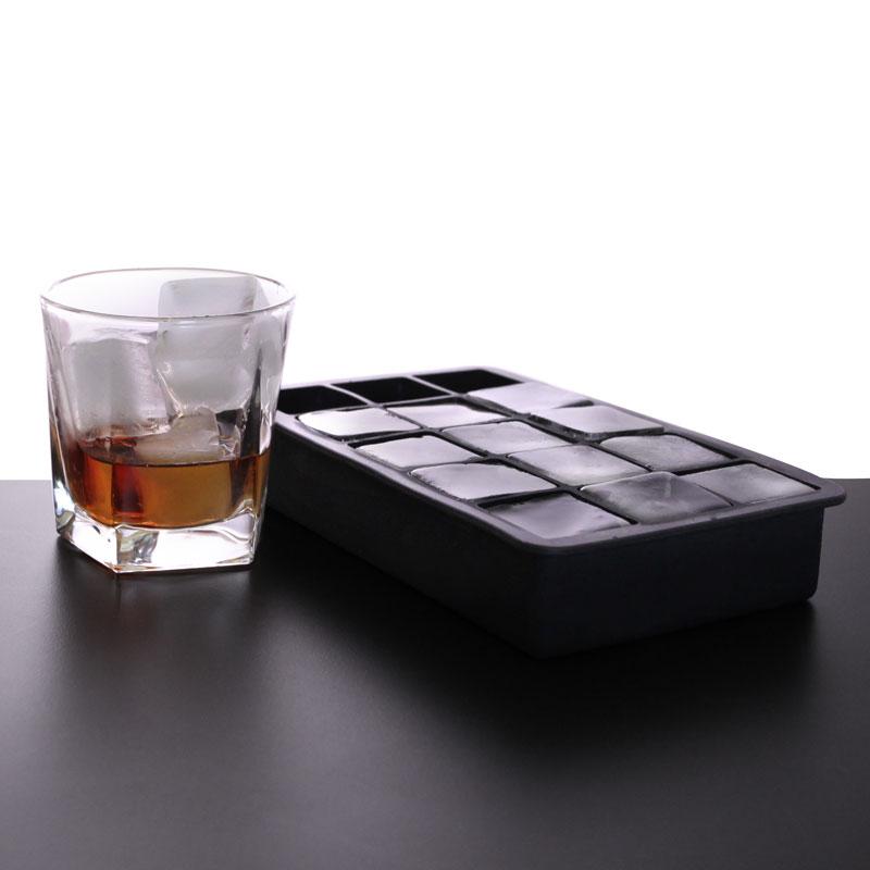 BarConic™ Perfect Silicone Ice Cube Tray - BPA Free, Flexible & Durable Black Ice Mold for Cocktails, Whiskey & Beverages - Ideal for Home Bars, Parties & Kitchen Use