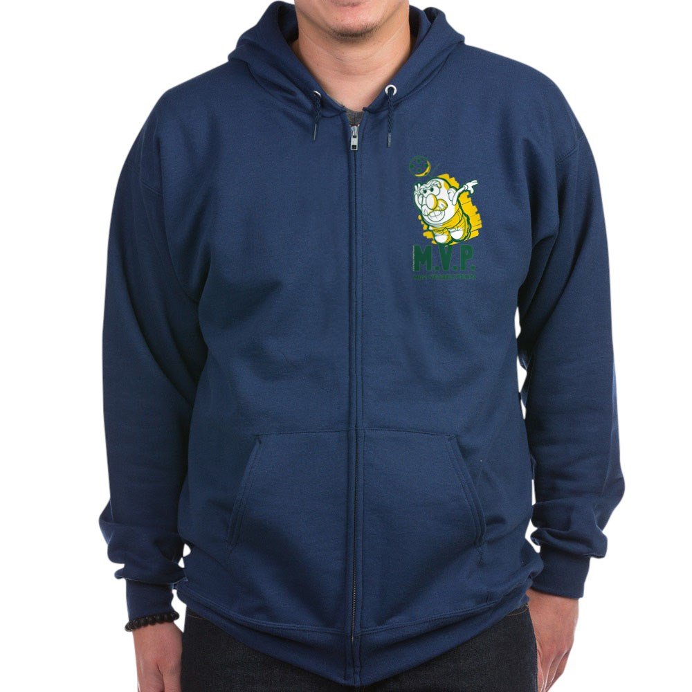 Mr. Potato Head MVP Zip Hoodie - Dark Color Pullover Sweatshirt for Men & Women | Perfect for Casual Wear, Gifts & Potato Head Fans