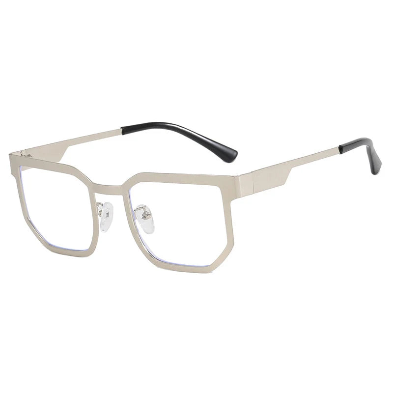 CCspace Women's Full Rim Polygon Alloy Eyeglasses Frame 57428 - Stylish Geometric Glasses for Work, Reading & Fashion Accessories