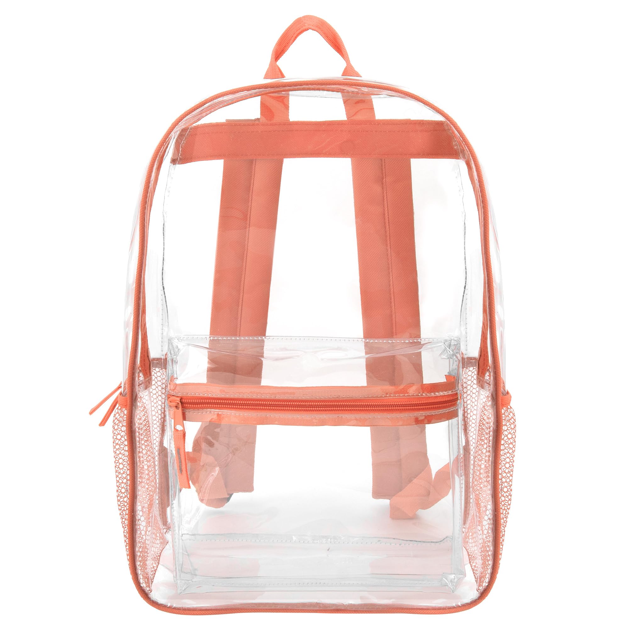 Trail Maker Heavy Duty Clear Backpack with Padded Straps & Side Pockets - School Approved Transparent Bag for Kids, Boys & Girls - Perfect for Stadium Events, Concerts & Travel