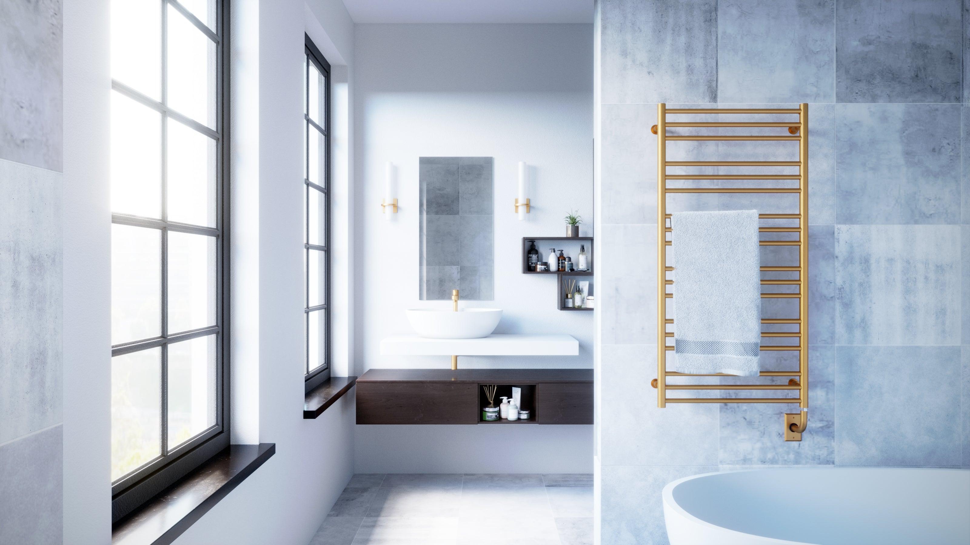 Tuzio Sorano Hardwired or Plug-in Towel Warmer - 35.5