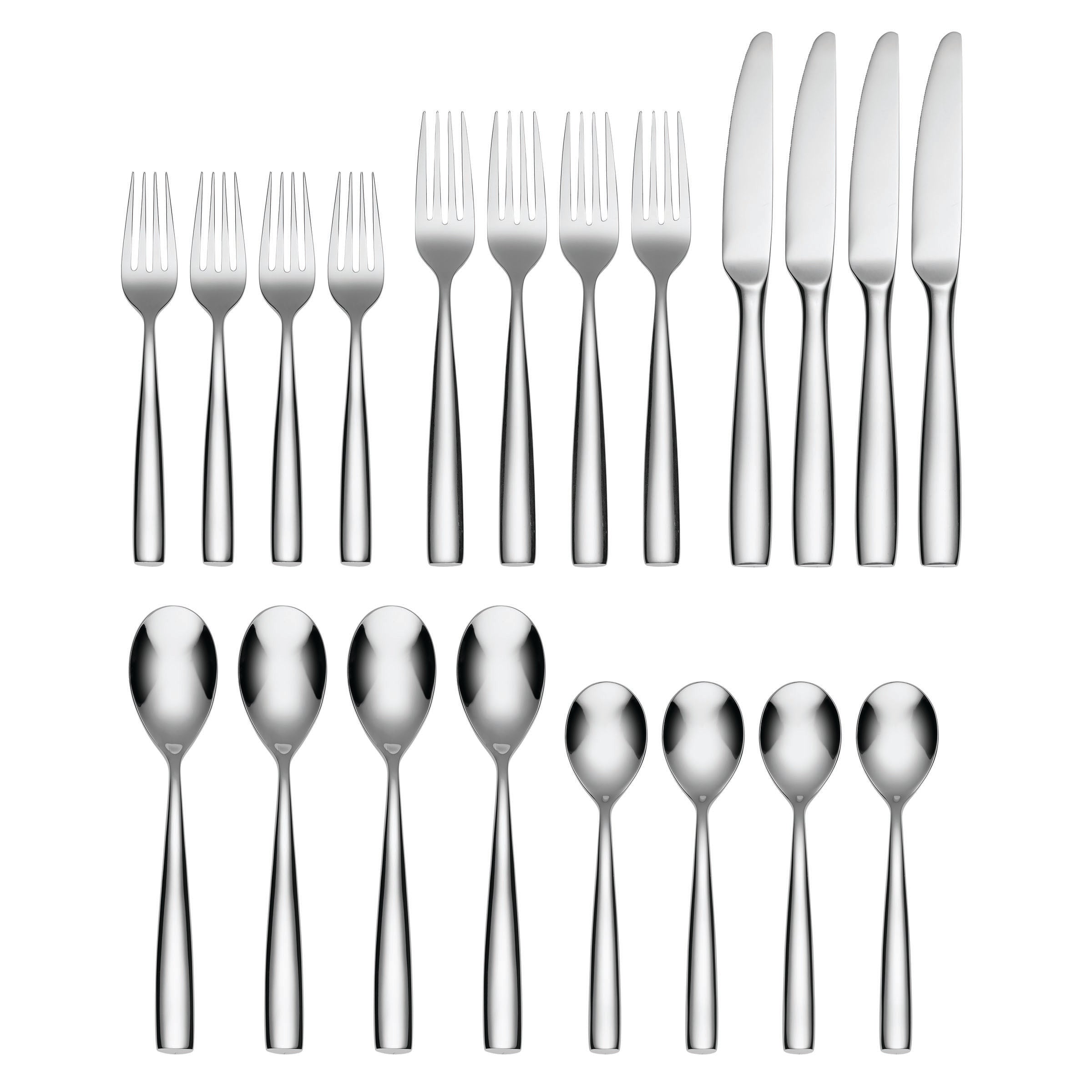 Premium 20-Piece Flatware Set - Stainless Steel Silverware with Mirror Finish - Elegant Dining Utensils for Everyday Use & Special Occasions