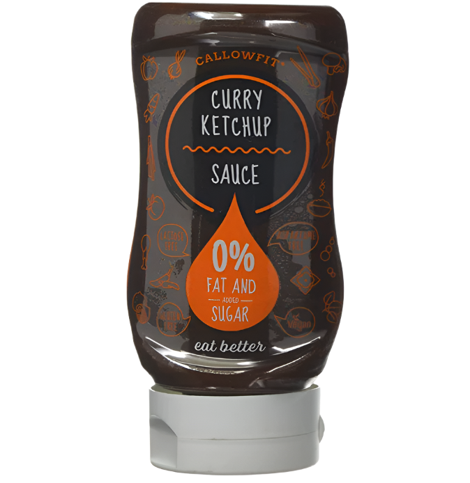 Callowfit Curry Ketchup Sauce - 300ml Bottle | Premium Indian Style Cooking Sauce for Burgers, Hot Dogs & BBQ | Vegan & Gluten-Free Condiment