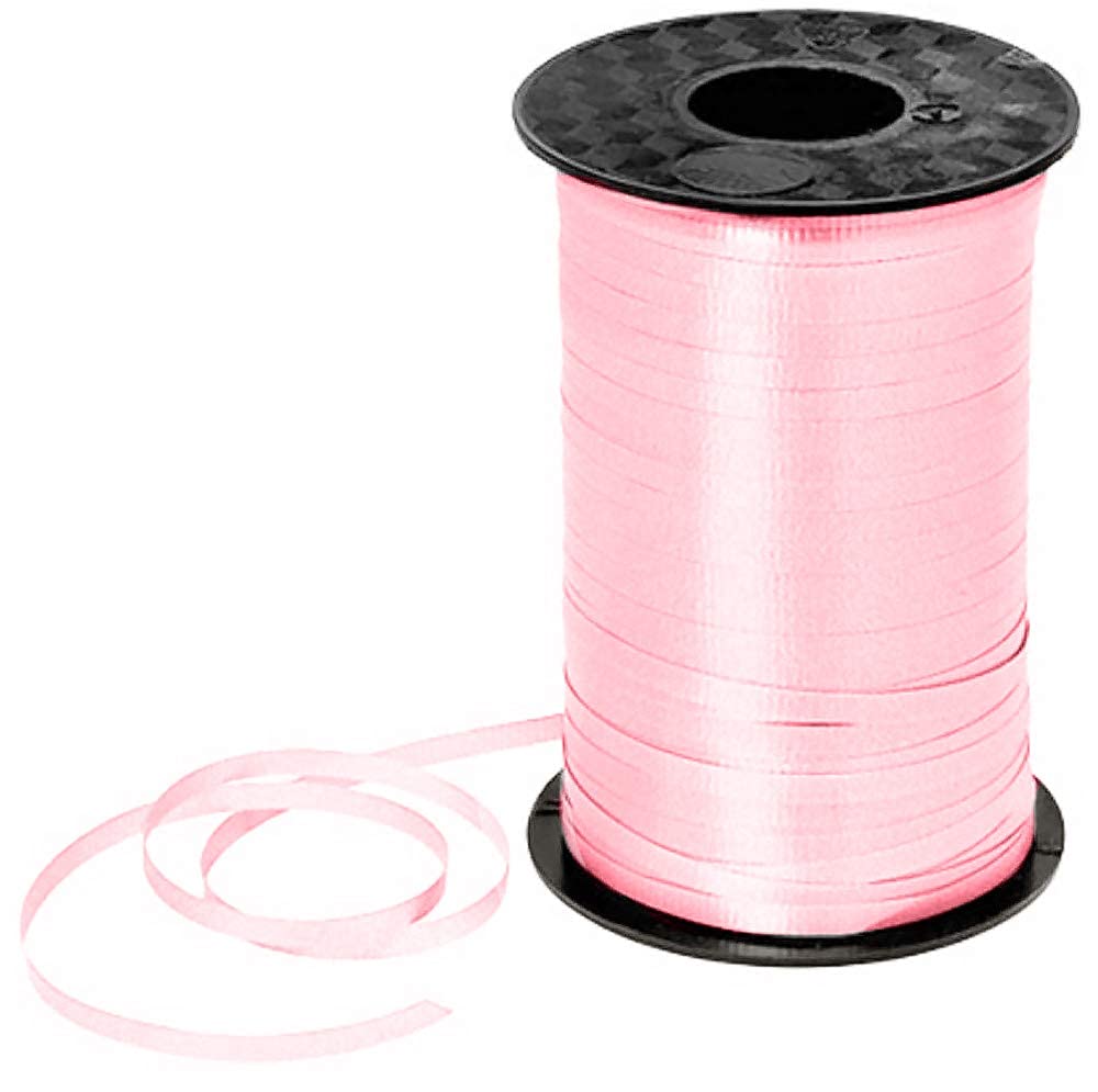 PMU Curling Ribbon - 3/16 Inch x 500 Yards Crimped Texture Ribbon for Gift Wrapping, Floral Arrangements, Birthday Party Decor, Christmas Crafts - Light Pink (Pack of 3) - Perfect for DIY Projects, Wedding Favors & Holiday Gift Packaging