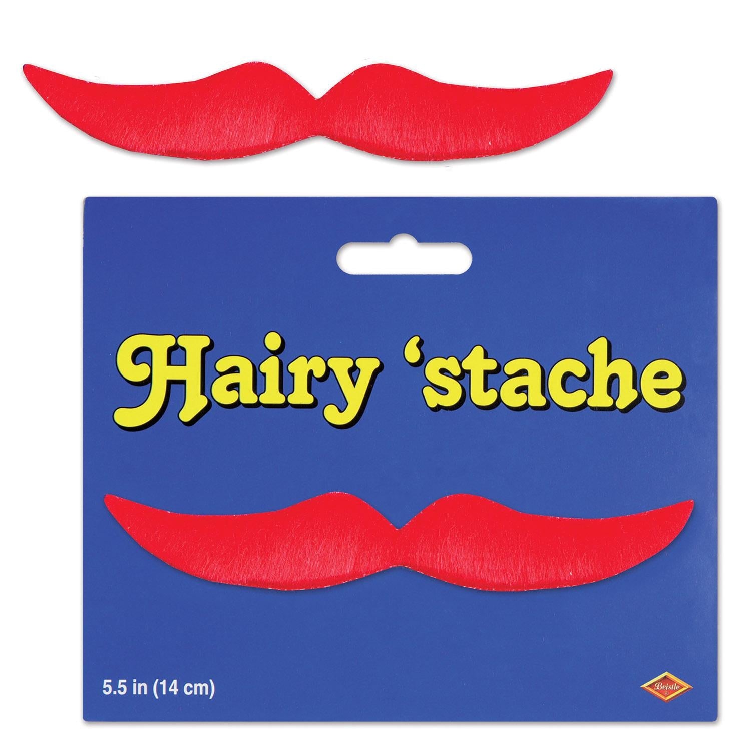 12 Pack Beistle Halloween Hairy Mustache Stickers - Self Adhesive Fake Mustaches for Costume Parties, Cosplay & Halloween Decorations