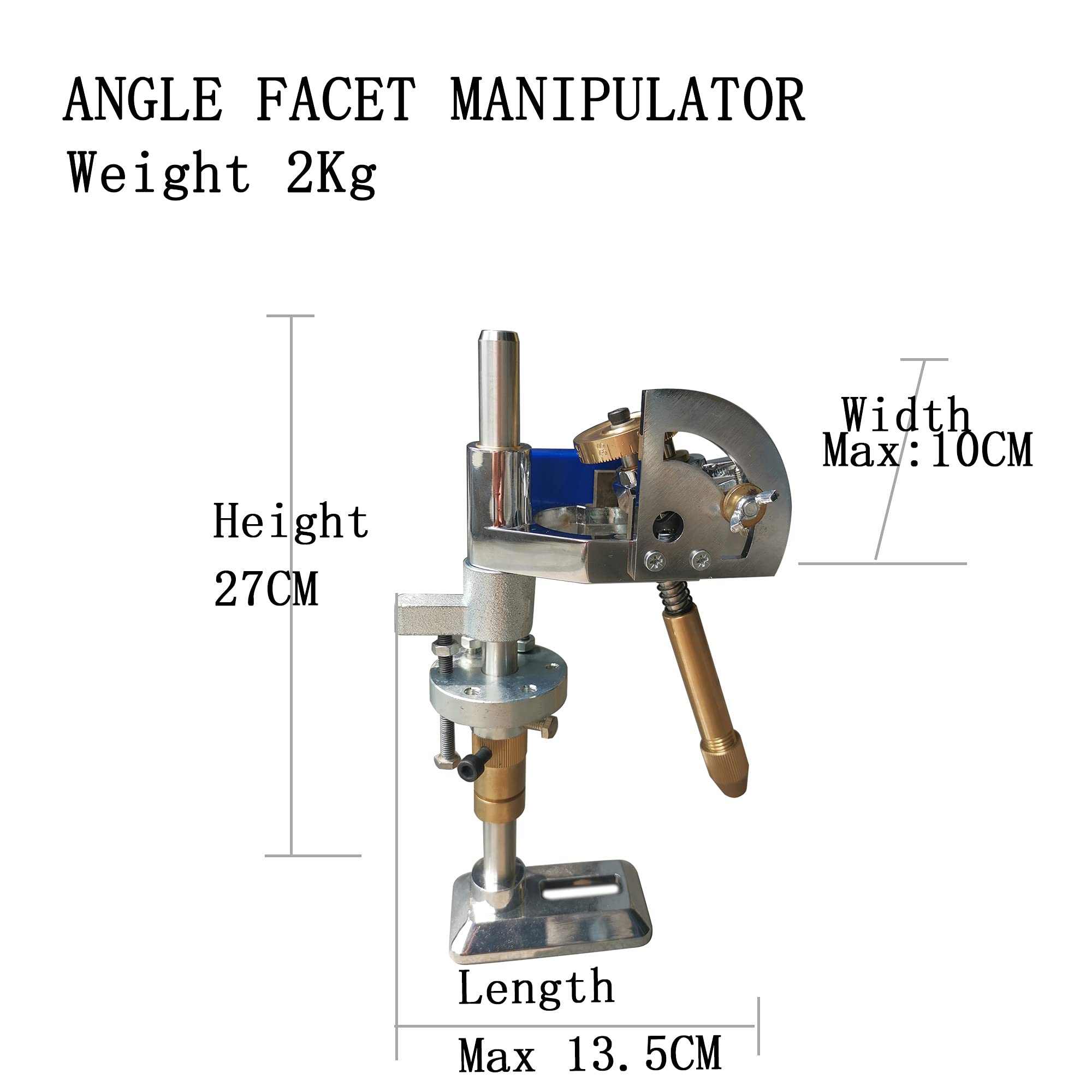 Digital Angle Facet Manipulator & Polishing Handle for Gem Faceting Machine with 96 Index Wheel - Perfect for Jewelry Making, Lapidary Work, and Gemstone Cutting