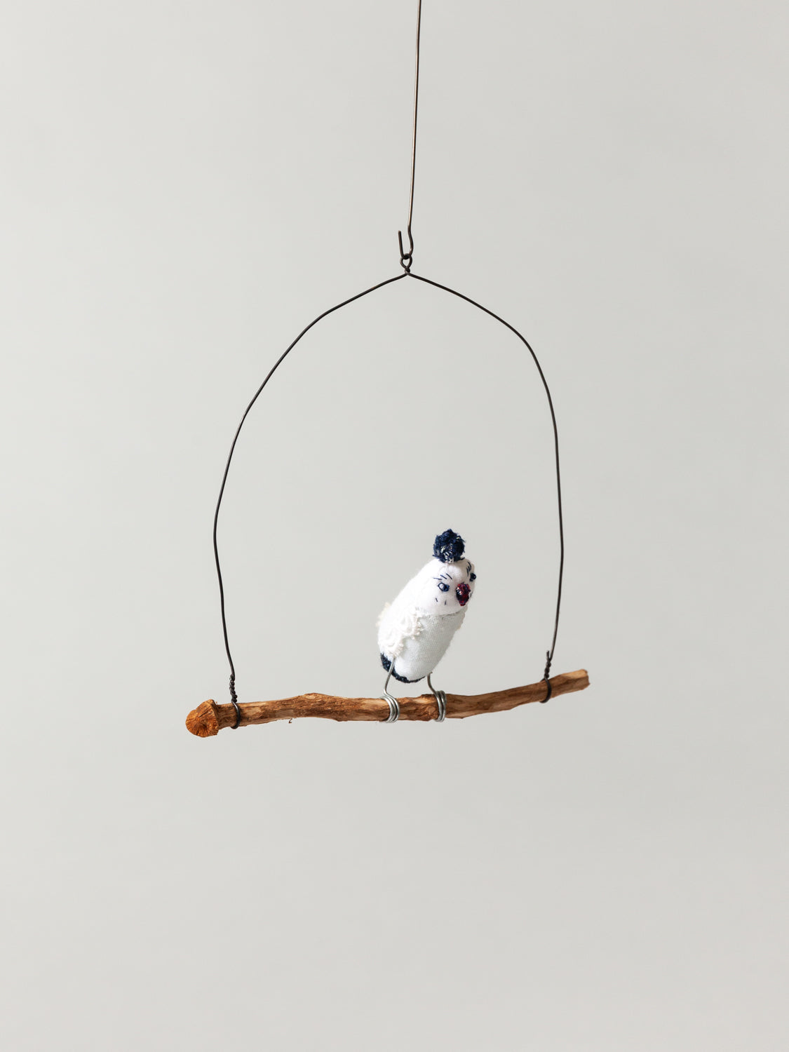 Blue Owl Wire Bird Mobile - Handmade Home Decor for Nursery, Living Room & Bedroom | Perfect for Boho, Farmhouse & Rustic Style Decorations