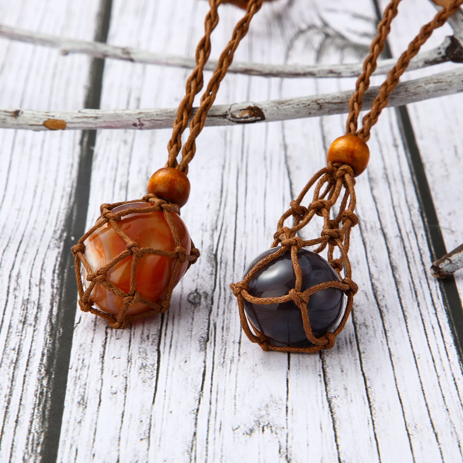 Shappy 3-Piece Adjustable Pendant Necklace Cord Set - Empty Stone Holder for Crystals, DIY Jewelry Making, Bracelet Accessories | Perfect for Crystal Healing, Boho Fashion & Handmade Jewelry Crafting
