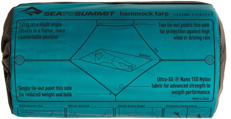 Sea to Summit Hammock Tarp - Lightweight Waterproof Camping Shelter for Backpacking, Hiking & Outdoor Adventures