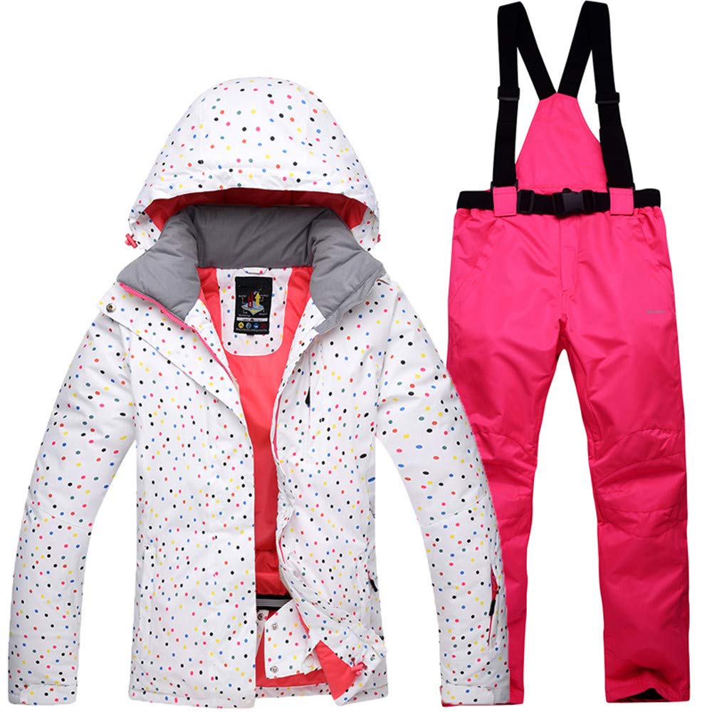 Women's Waterproof Windproof Snowsuit Jacket & Pants Set - Winter Outdoor Skiing Snowboarding Hiking Gear