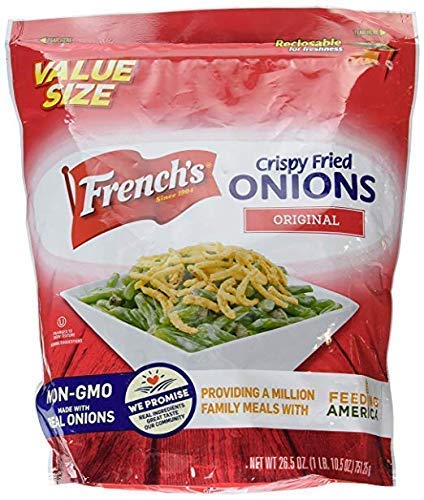 French's Original Crispy French Fried Onions 26.5 oz (2 Packs) - Perfect for Green Bean Casseroles, Salads, Burgers & More | Gluten-Free Topping for Thanksgiving & Everyday Meals