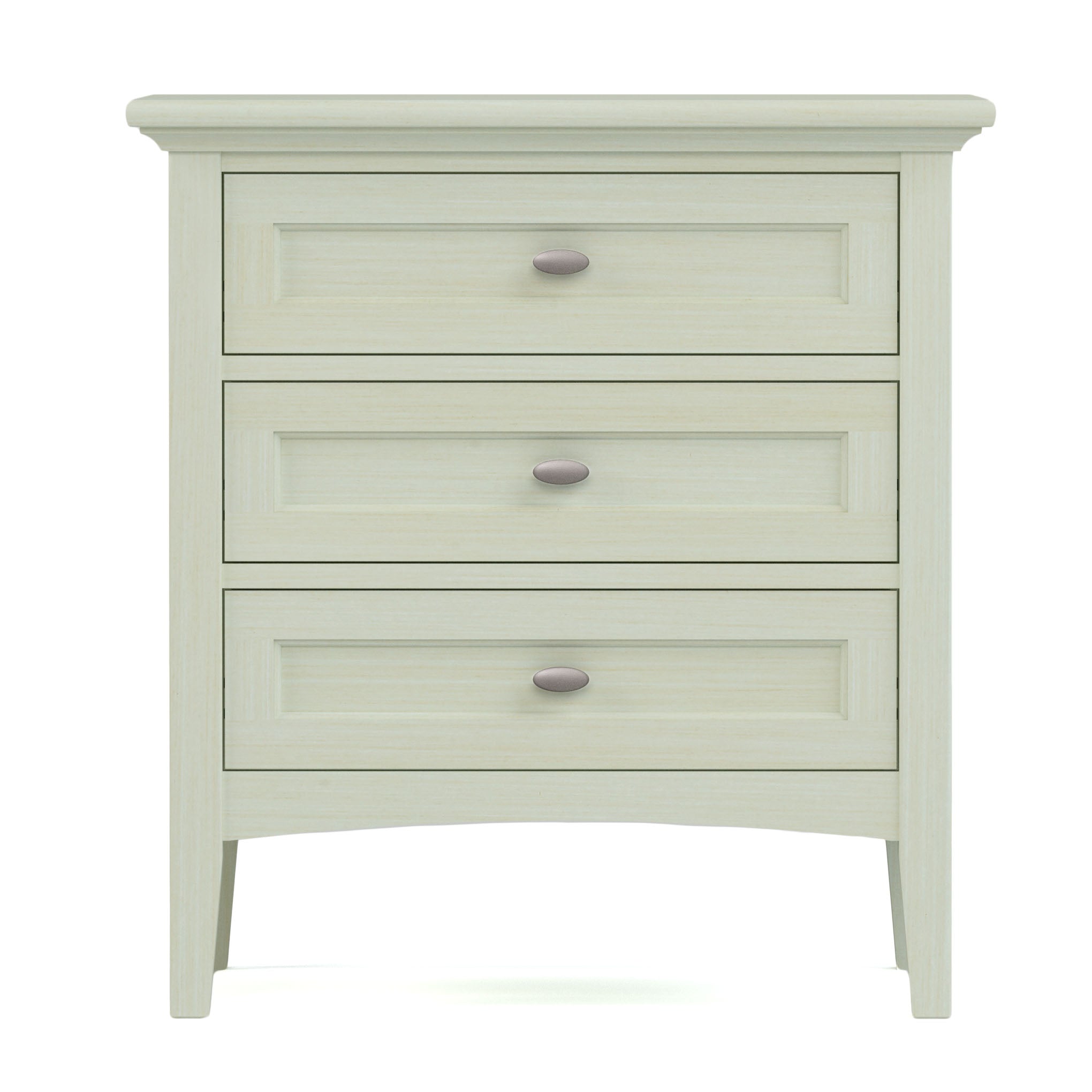 Revere Three Drawer Nightstand - Modern Bedside Table with Storage for Bedroom, Living Room & Office - Solid Wood Night Stand with Smooth Gliding Drawers