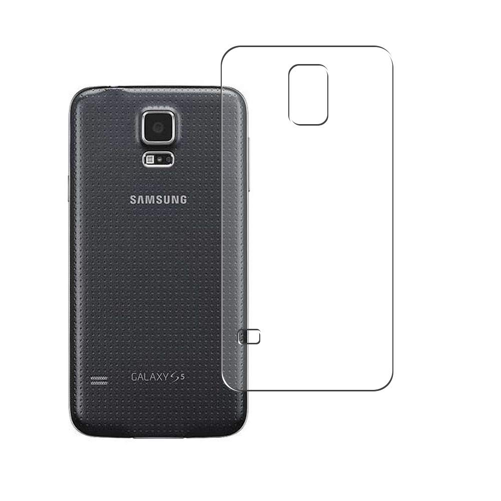 2 Pack Samsung Galaxy S5 Back Screen Protector Film - TPU Flexible Guard Cover for SC-04F, SCL23, i9600, G9006, G9006V Models (Not Tempered Glass) - Perfect for Everyday Protection Against Scratches and Drops