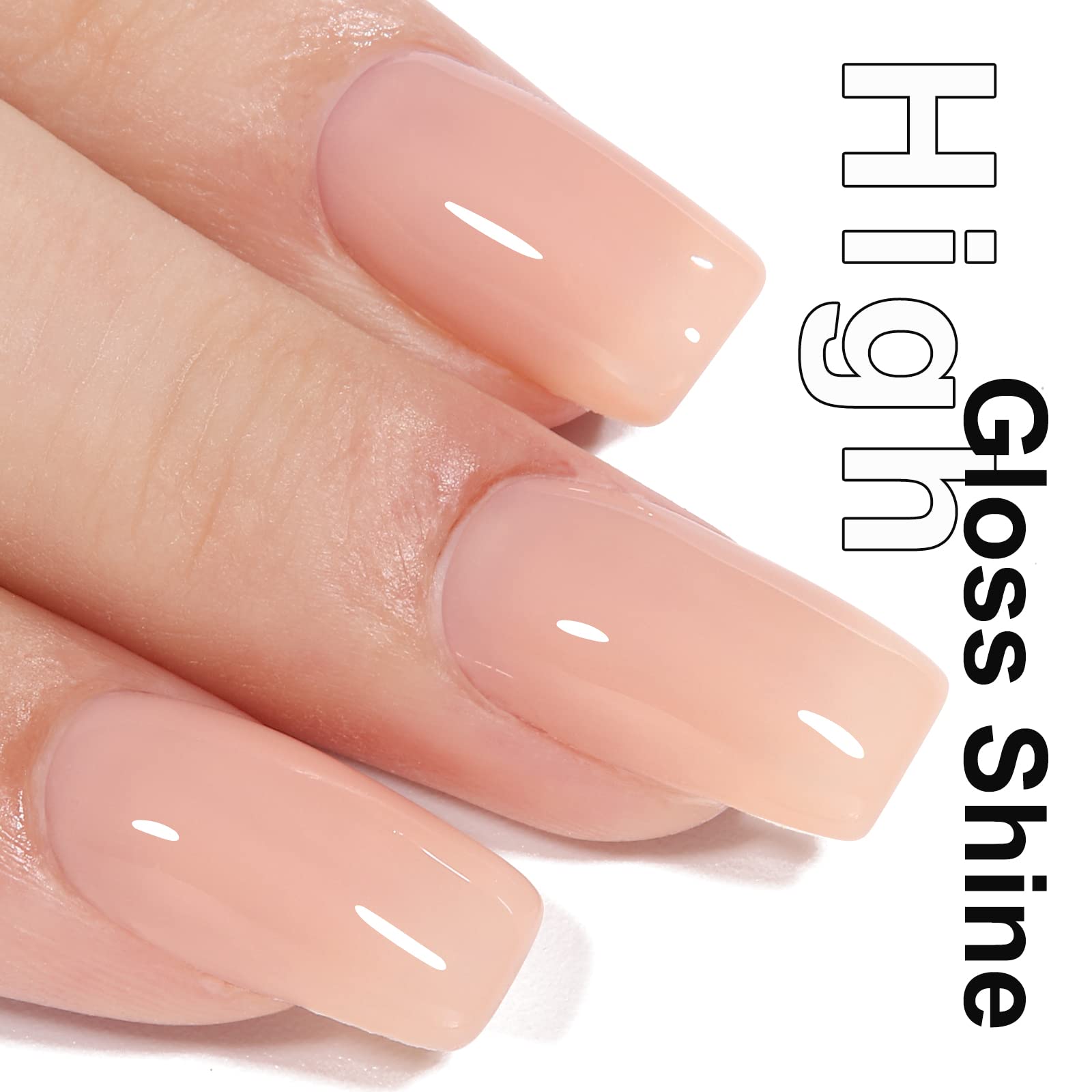 AILLSA Nude Pink Translucent Gel Nail Polish - 15ml Soak Off UV/LED Lamp Jelly Nail Varnish for French Manicure & Nail Art | Valentine's Day Gift Idea | DIY at Home Salon & Professional Nail Care