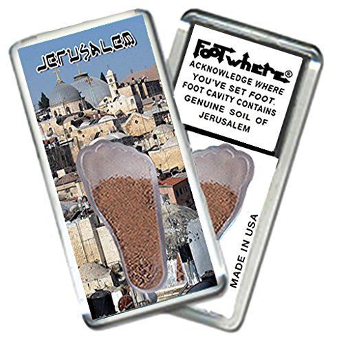 Jerusalem FootWhere Fridge Magnet - Made in USA (JRU204 - Quarters) | Perfect for Travel Souvenirs, Home Decor & Office Accessories