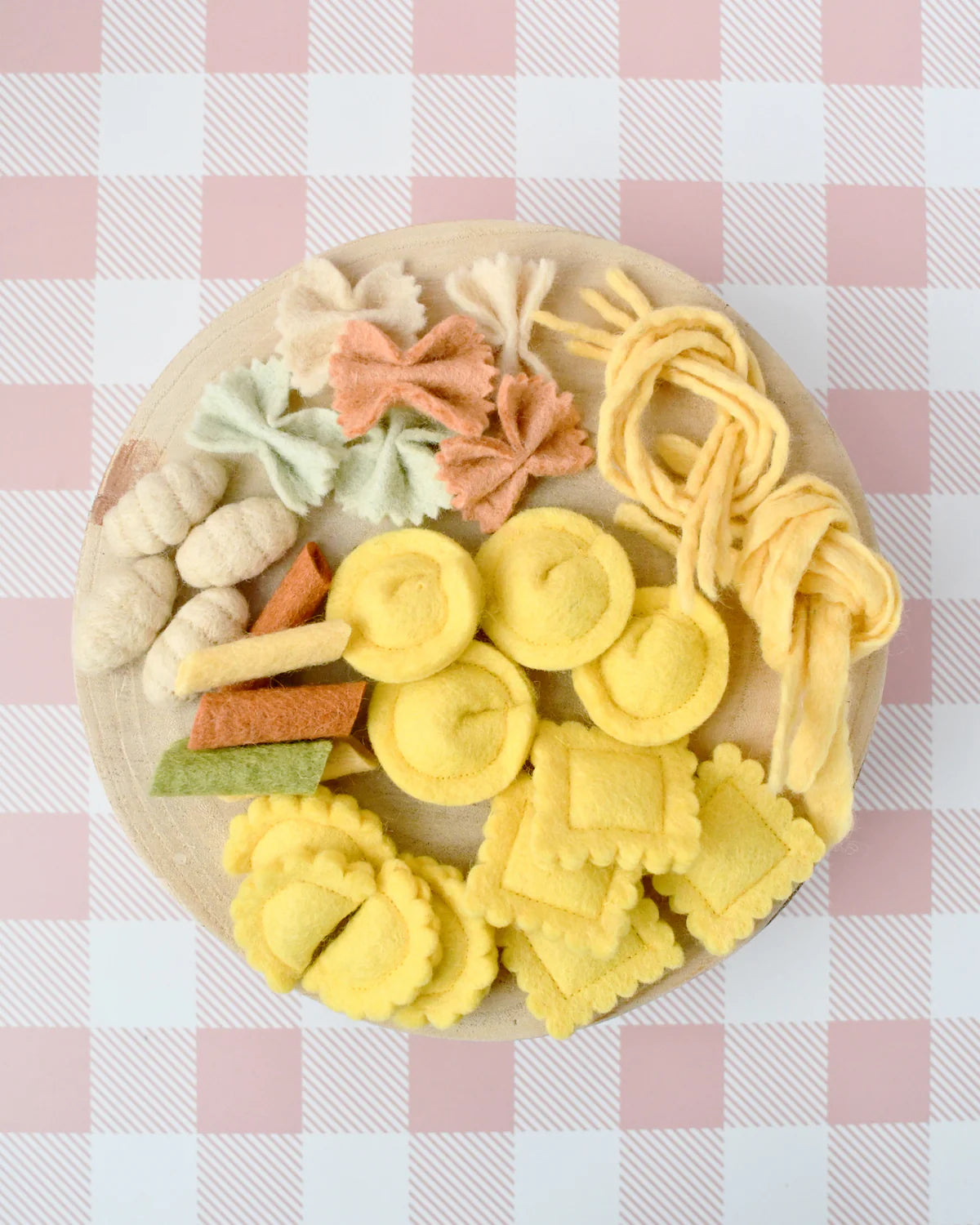 Pasta Variety Felt Play Food Set - 12 Realistic Textured Pieces for Kids Pretend Play, Montessori Learning & Sensory Development - Perfect for Play Kitchen, Toddler Education & Role Playing Games