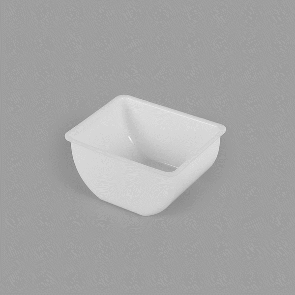 Bar Lux 1.5 Pint White Plastic Insert for 4 Compartment Condiment Caddy - 1 Count Box - Perfect for Restaurants, Cafes, and Food Service Organization