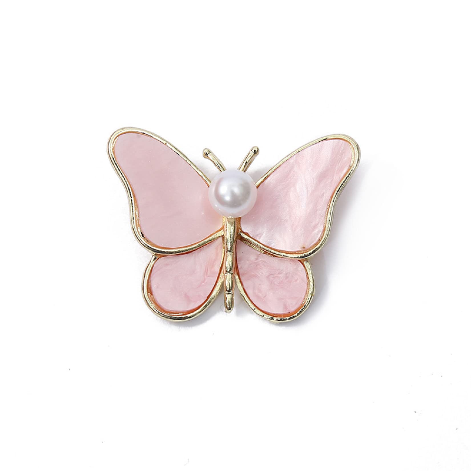 3-Piece Pearl Butterfly Brooch Set - Elegant Alloy Pin for Women & Girls - DIY Fashion Jewelry for Clothing, Hats, Bags - Perfect Gift for Birthday, Party & Wedding Accessories