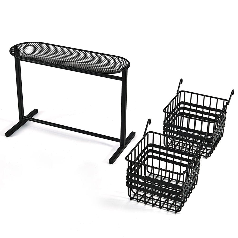 2-Tier Woven Storage Basket with Handles - Organizer for Home, Office, Nursery & Bathroom - Perfect for Toys, Books, Laundry & Bath Essentials