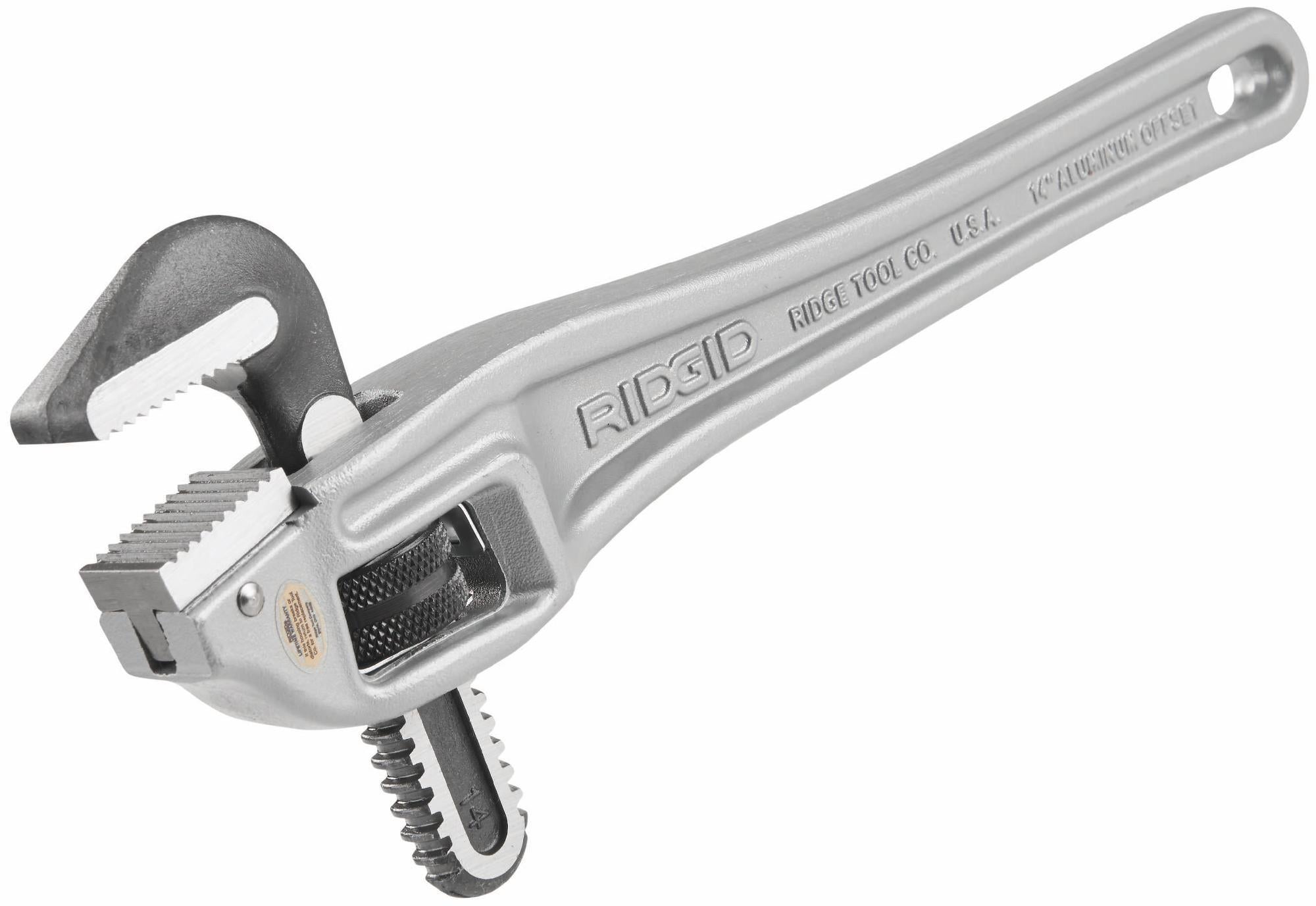 Ridgid 31125 18-Inch Aluminum Offset Pipe Wrench - Heavy Duty Plumbing Tool for Professional Plumbers & DIY Home Repairs - Perfect for Tight Spaces & Stubborn Pipe Fittings