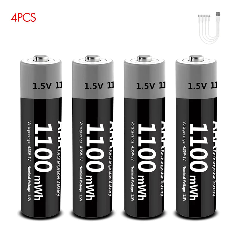 USB AAA 1100mWh 4PC