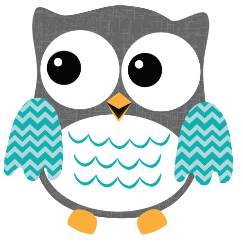 Fat Owl: Teal & Gray