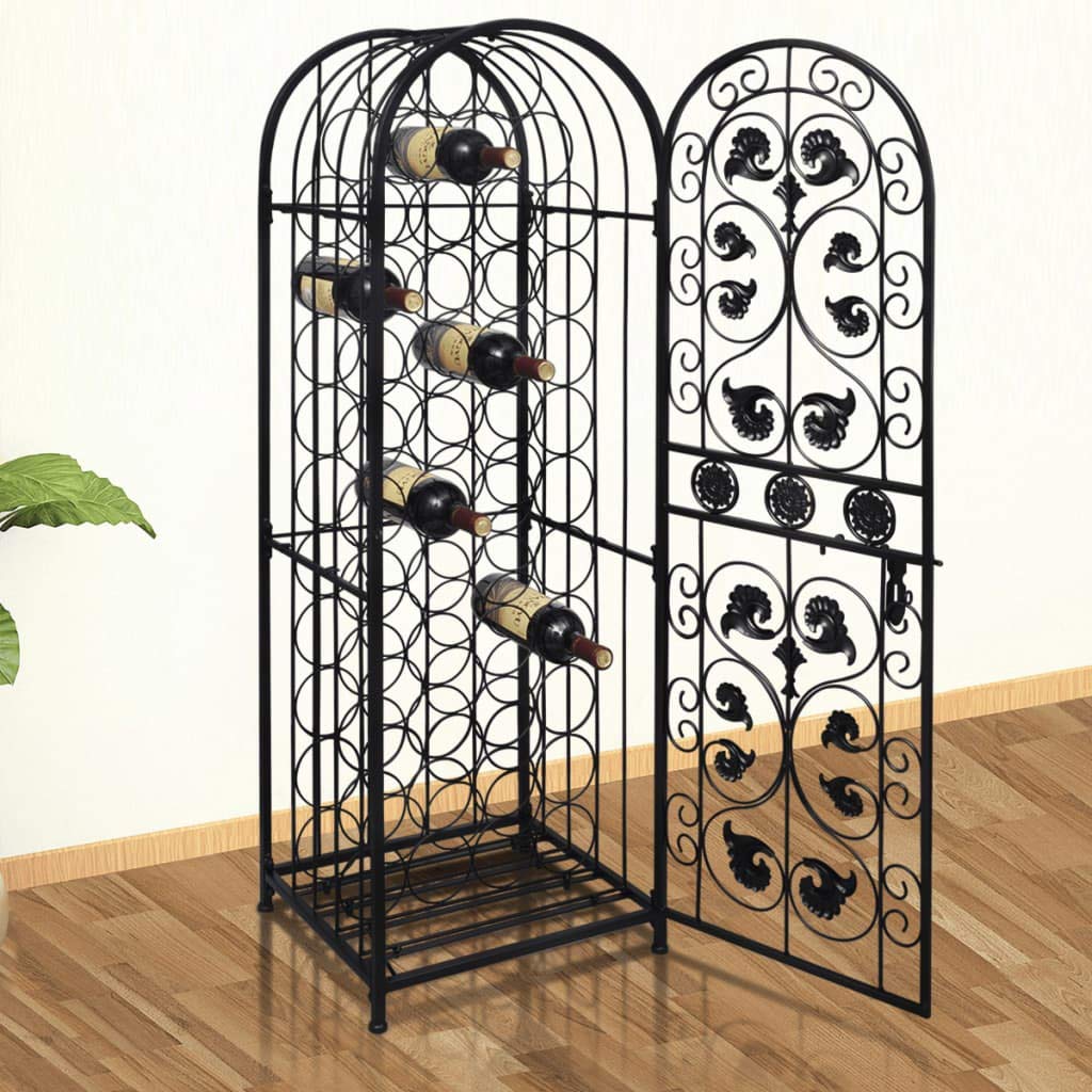 WELLIKEA 45 Bottle Metal Wine Rack - Sturdy & Space-Saving Wine Storage for Home, Bar, Restaurant, or Cellar Organization