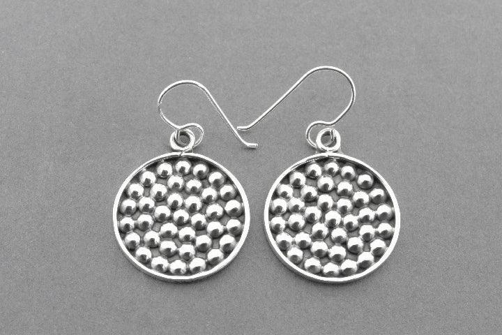 Multi Bead Circle Earrings in Sterling Silver - Elegant & Hypoallergenic Jewelry for Women | Perfect for Parties, Weddings & Everyday Wear