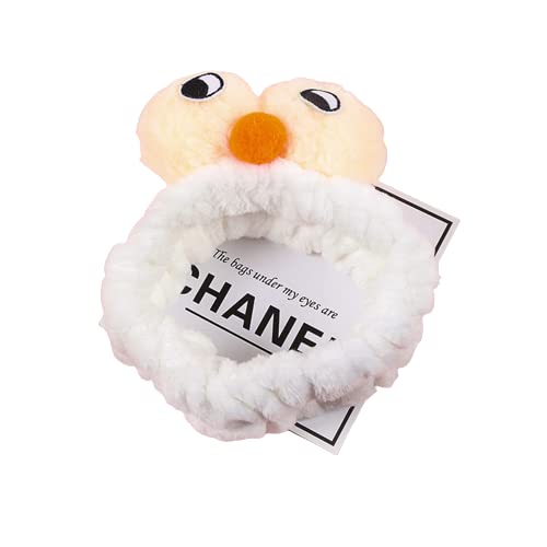 RKPM HOMES Panda Eyes Hair Band - Soft Elastic Headband for Women, Cute Hair Accessory for Washing Face, Beauty Spa, Makeup, Running & Sports | Fits All Head Sizes | Perfect for Skincare, Yoga, Gym & Daily Use (Beige)