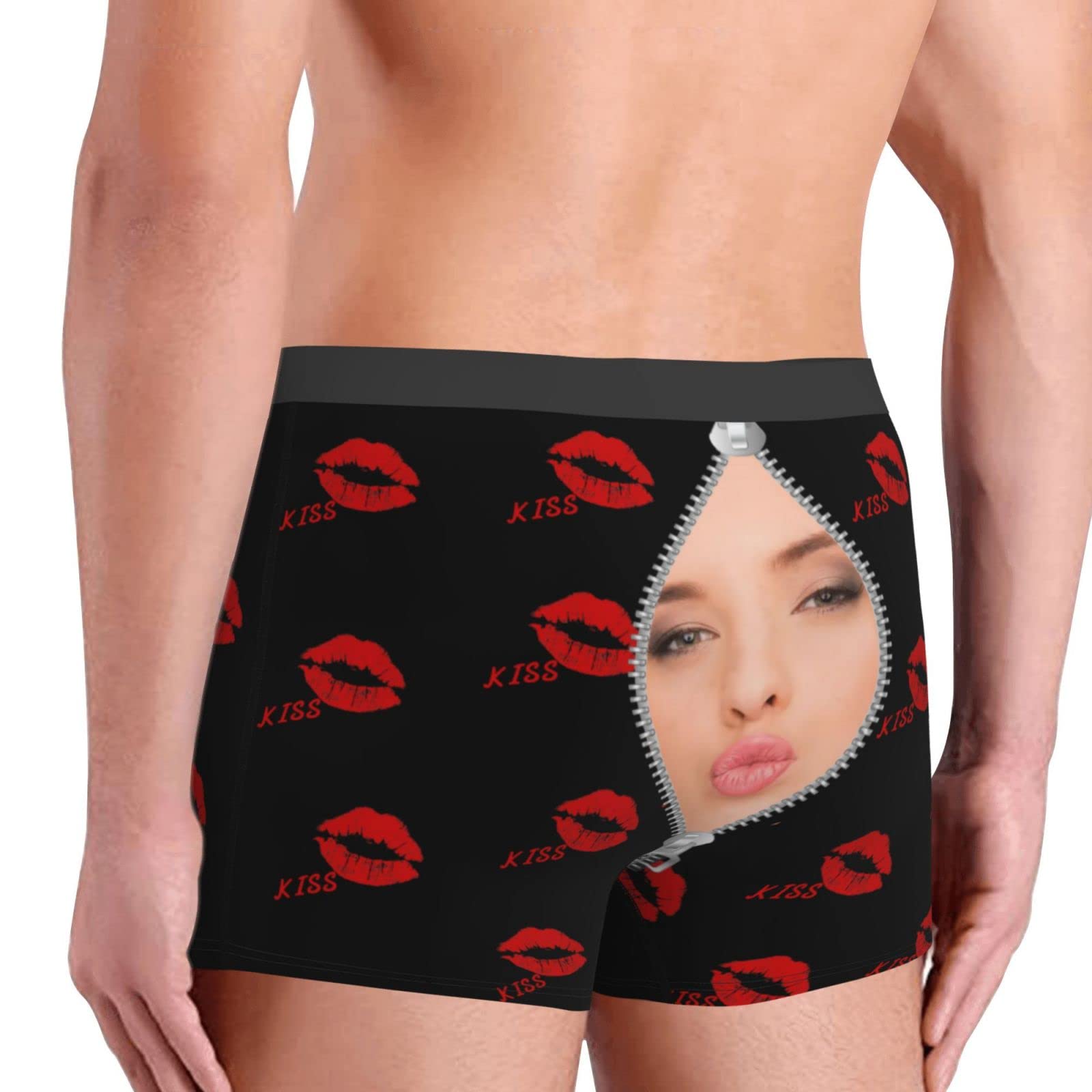 Custom Photo Boxer Briefs for Men - Personalized Funny Face Print Underwear - Unique Gift for Husband or Boyfriend - Perfect for Birthdays, Anniversaries & Special Occasions