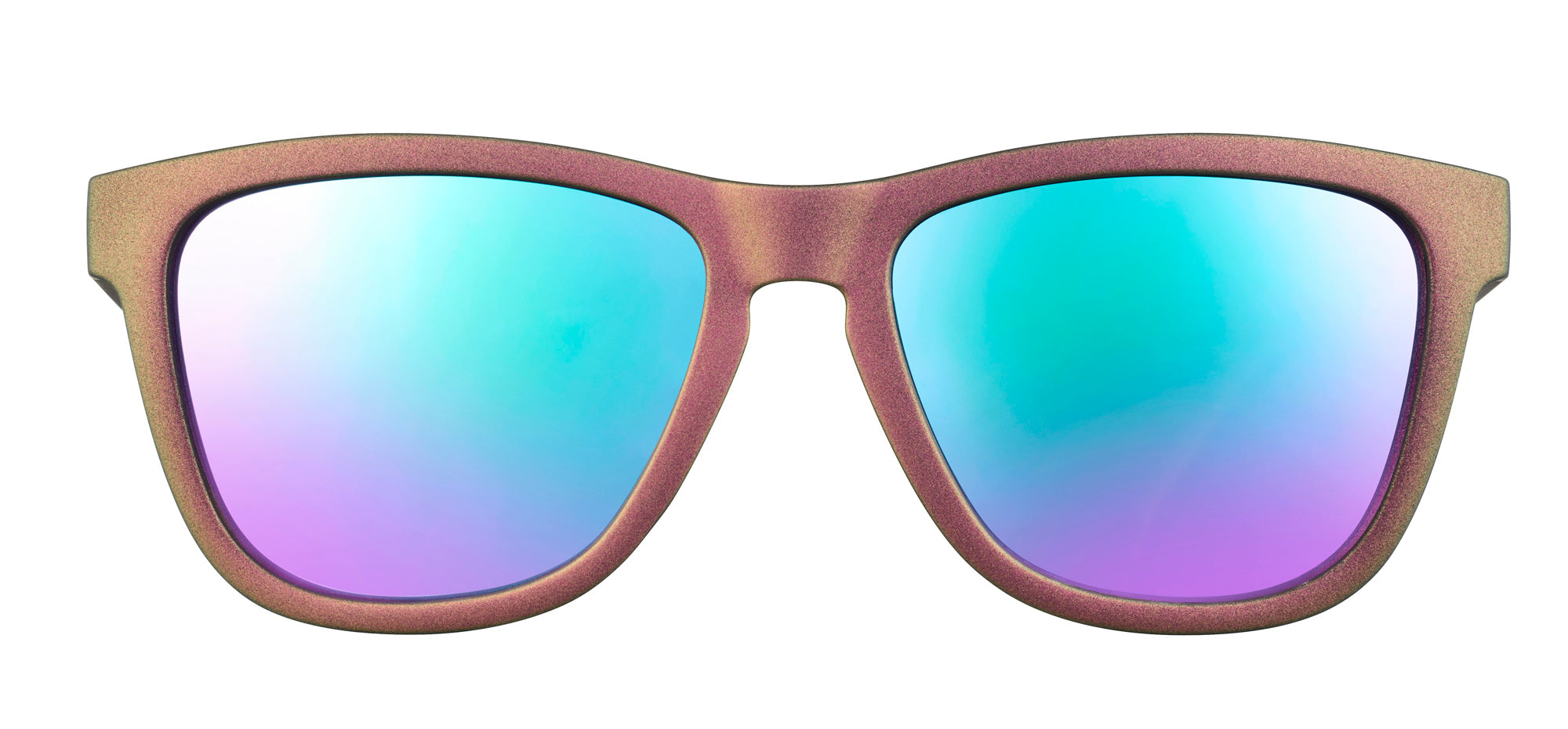 goodr OG Sunglasses - Iri Descent into Madness Polarized Aviator Shades for Running, Cycling & Outdoor Activities
