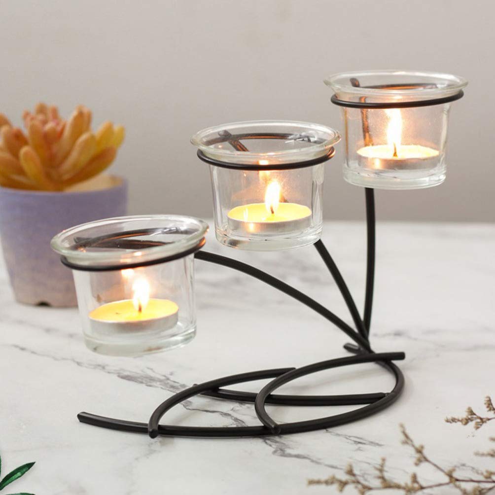 1pc Romantic Iron Art Candle Holder - Elegant Candlestick Stand for Home Decor, Spring Festival, Dinner Table & Romantic Ambiance | Durable Iron Candle Shelf for Wedding, Party & Holiday Decorations