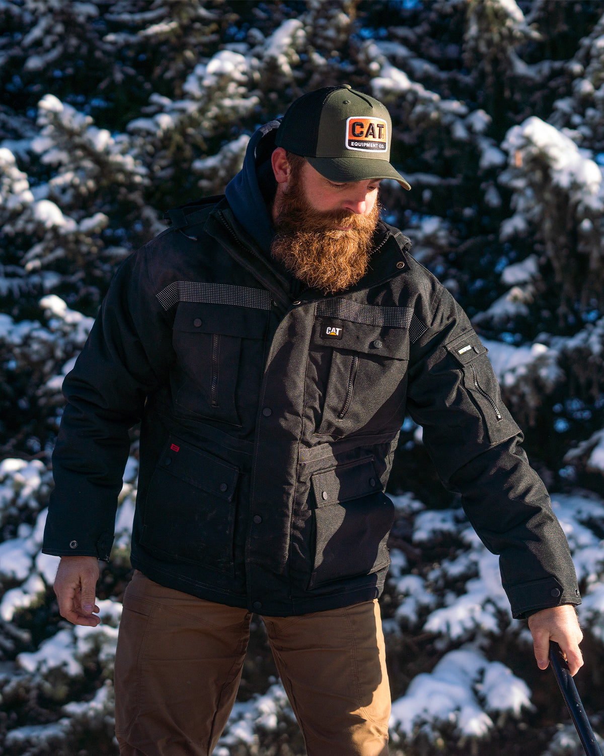 Men's Heavy Insulated Parka Jacket - Winter Warm Waterproof Windproof Coat for Extreme Cold Weather - Perfect for Snowboarding, Skiing, and Outdoor Adventures