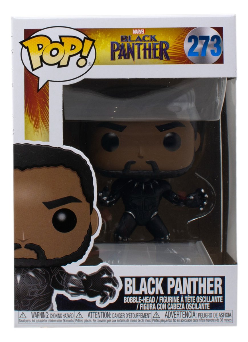 Marvel Black Panther Funko Pop! Vinyl Figure #273 - Collectible Action Figure for Marvel Fans, Home Decor & Gift Idea