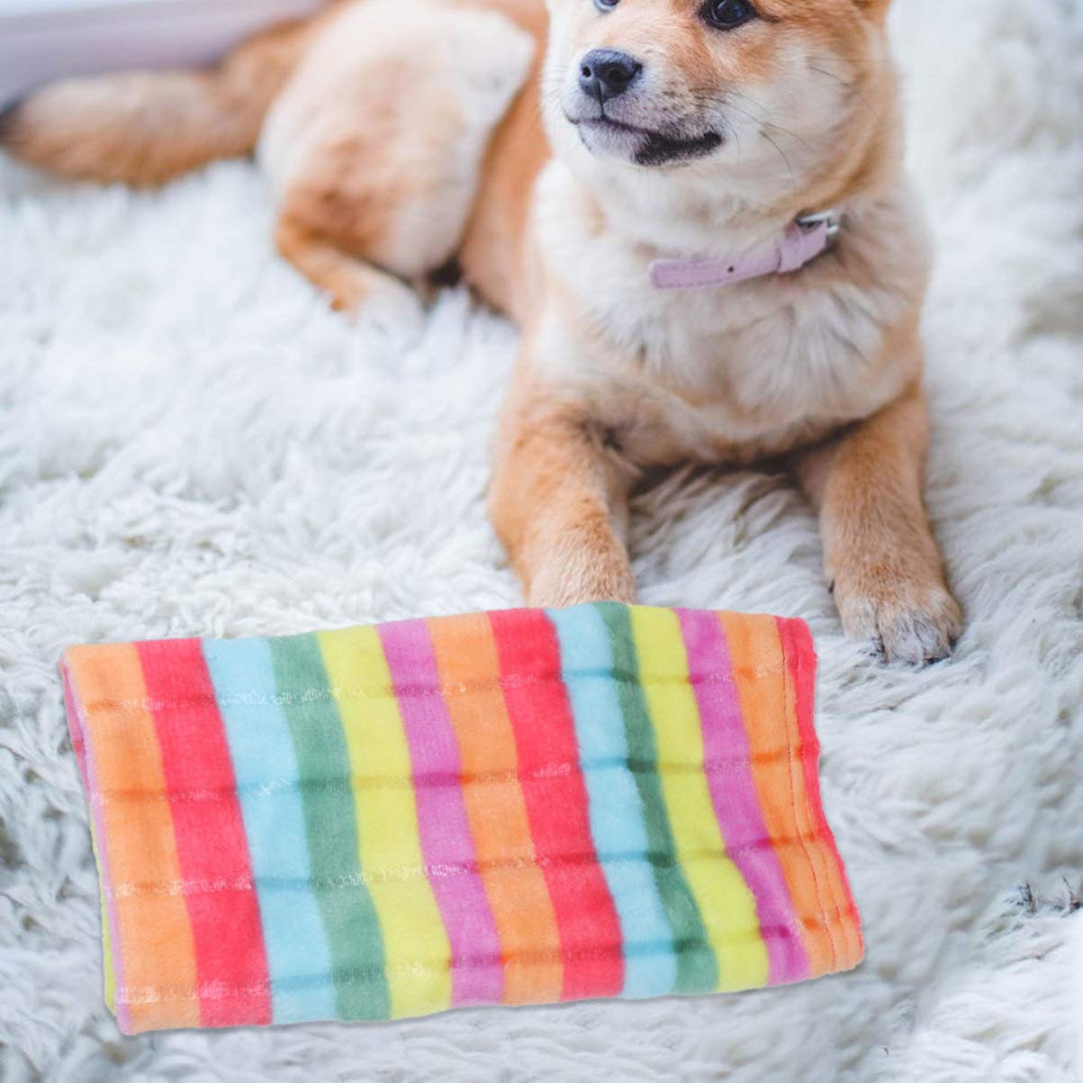 POPETPOP Electric Heated Pet Blanket for Dogs & Cats - Cozy Winter Warming Blanket with Auto Shut-Off - Perfect for Cold Nights, Beds, Couches & Pet Carriers