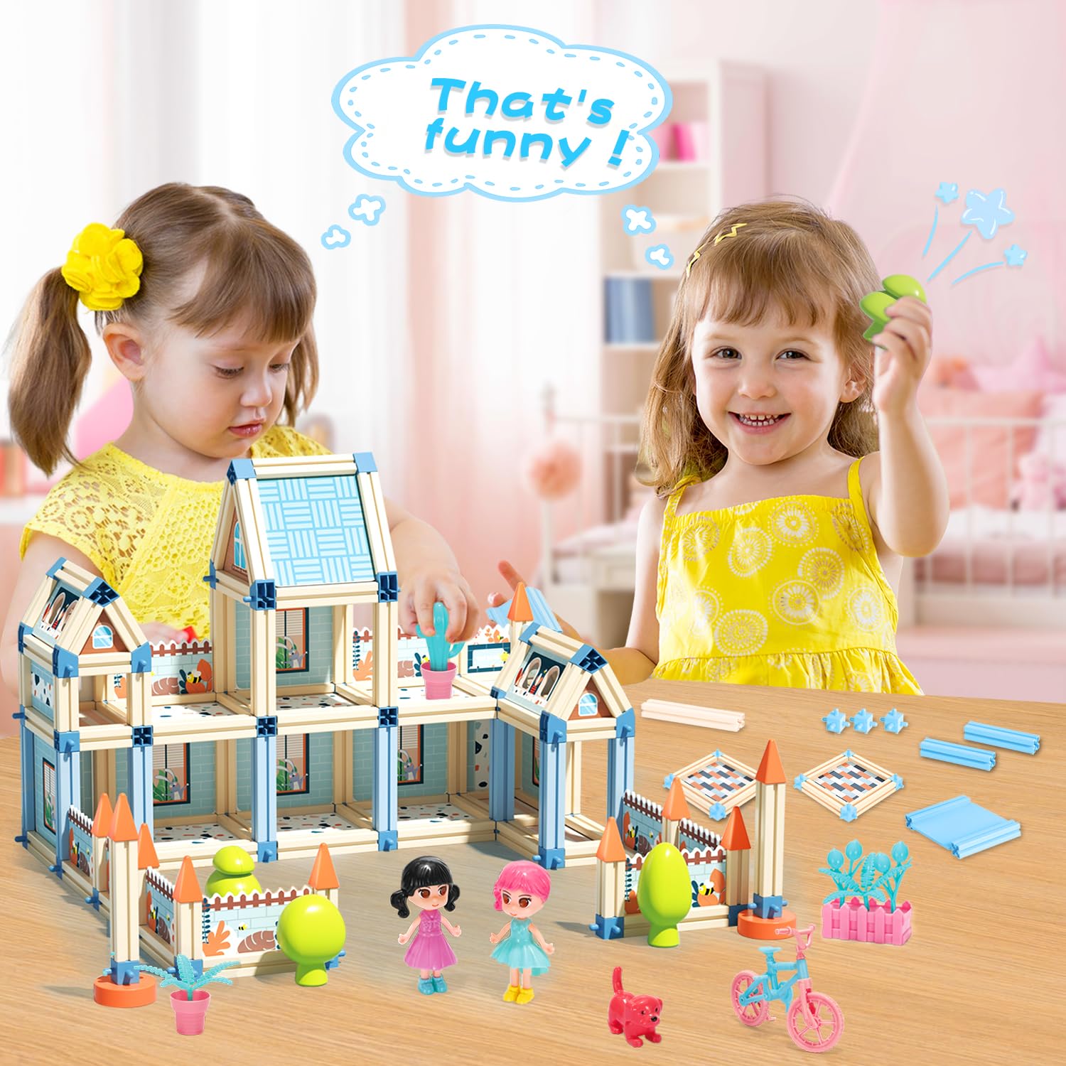 Dollox 233-Piece Princess Castle Building Blocks Set - Creative DIY 3D Construction Toy for Kids Ages 5-8 | Montessori Educational STEM Gift for Girls & Boys | Perfect for Birthday, Christmas & Indoor Playtime