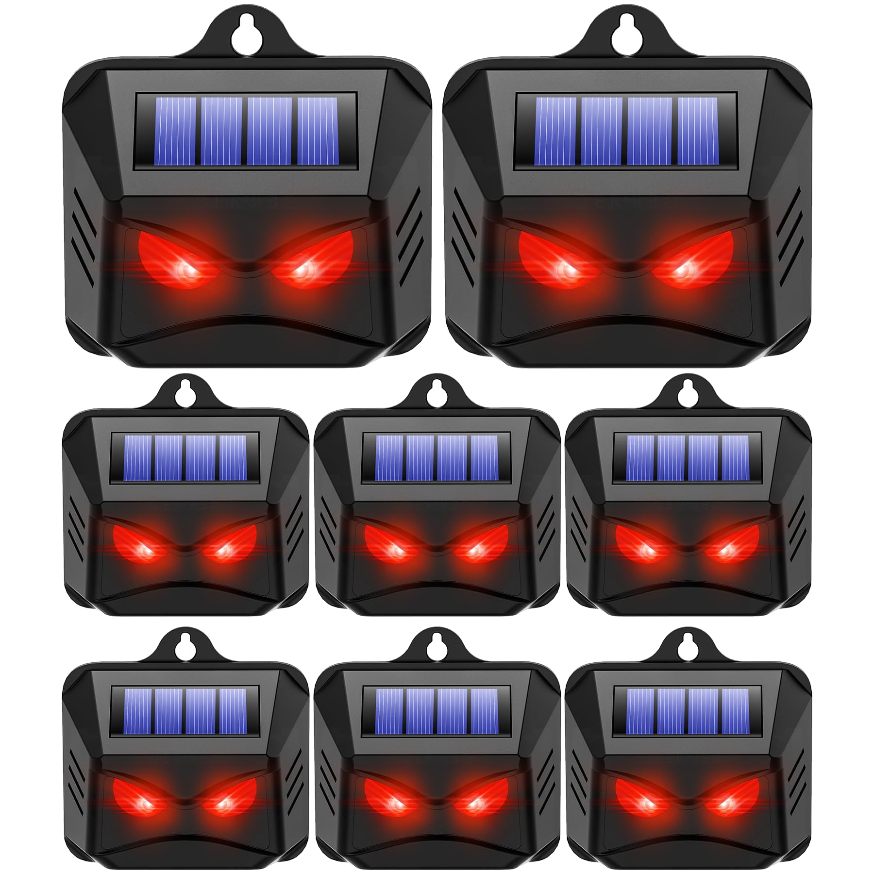 8 Pack Solar Powered Animal Repellent Lights - Outdoor Coyote Deterrent for Yard & Garden Protection | Effective Nocturnal Pest Control for Deer, Fox, Raccoon, Skunk | Predator Lights for Chicken Coop, Farm, Backyard & Outdoor Spaces | Weatherproof & Eco-Friendly Solar Solution