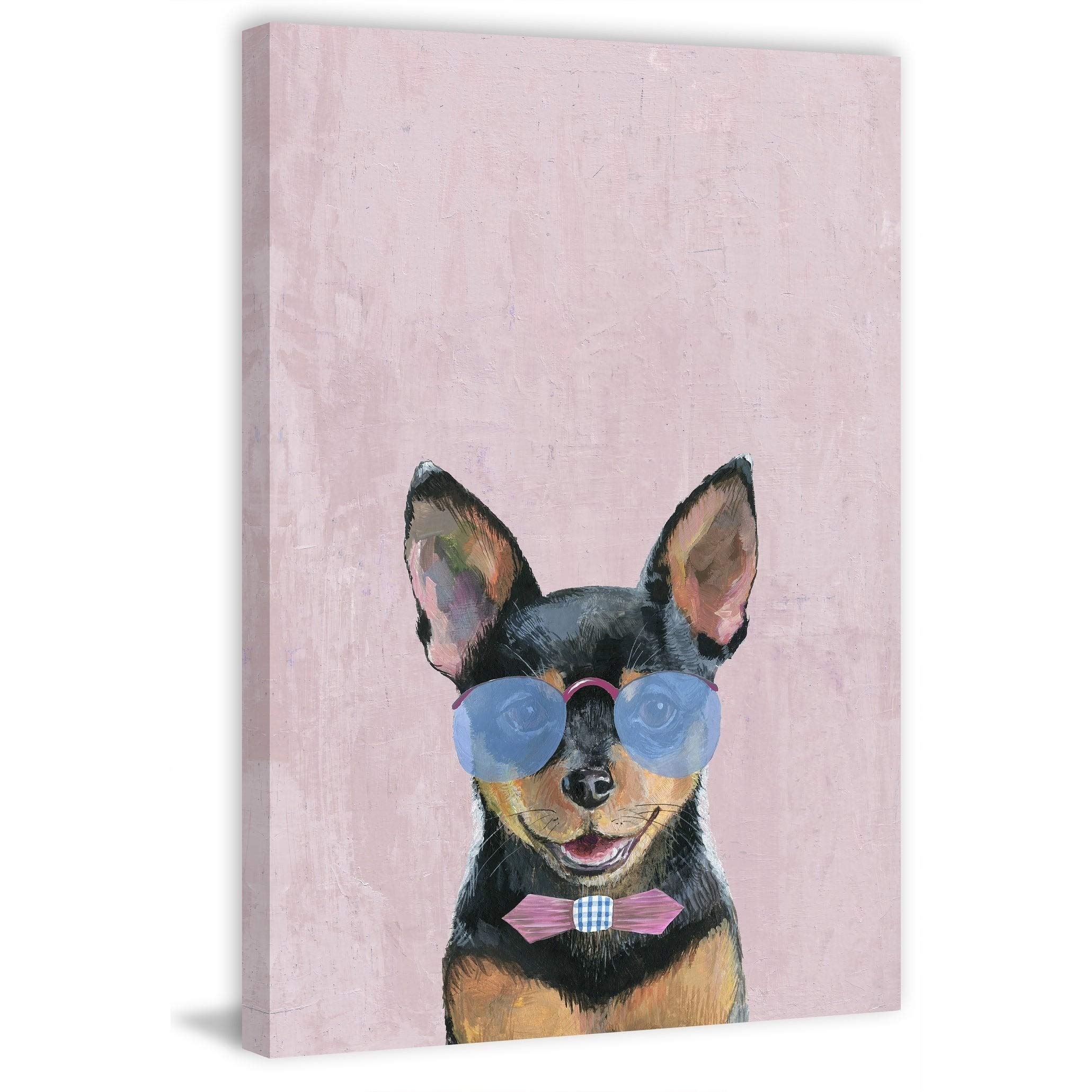 Handmade Astounding Dog Print on Wrapped Canvas 30 x 45 - Premium Wall Art Decor for Living Room, Bedroom & Office - Unique Gift for Pet Lovers