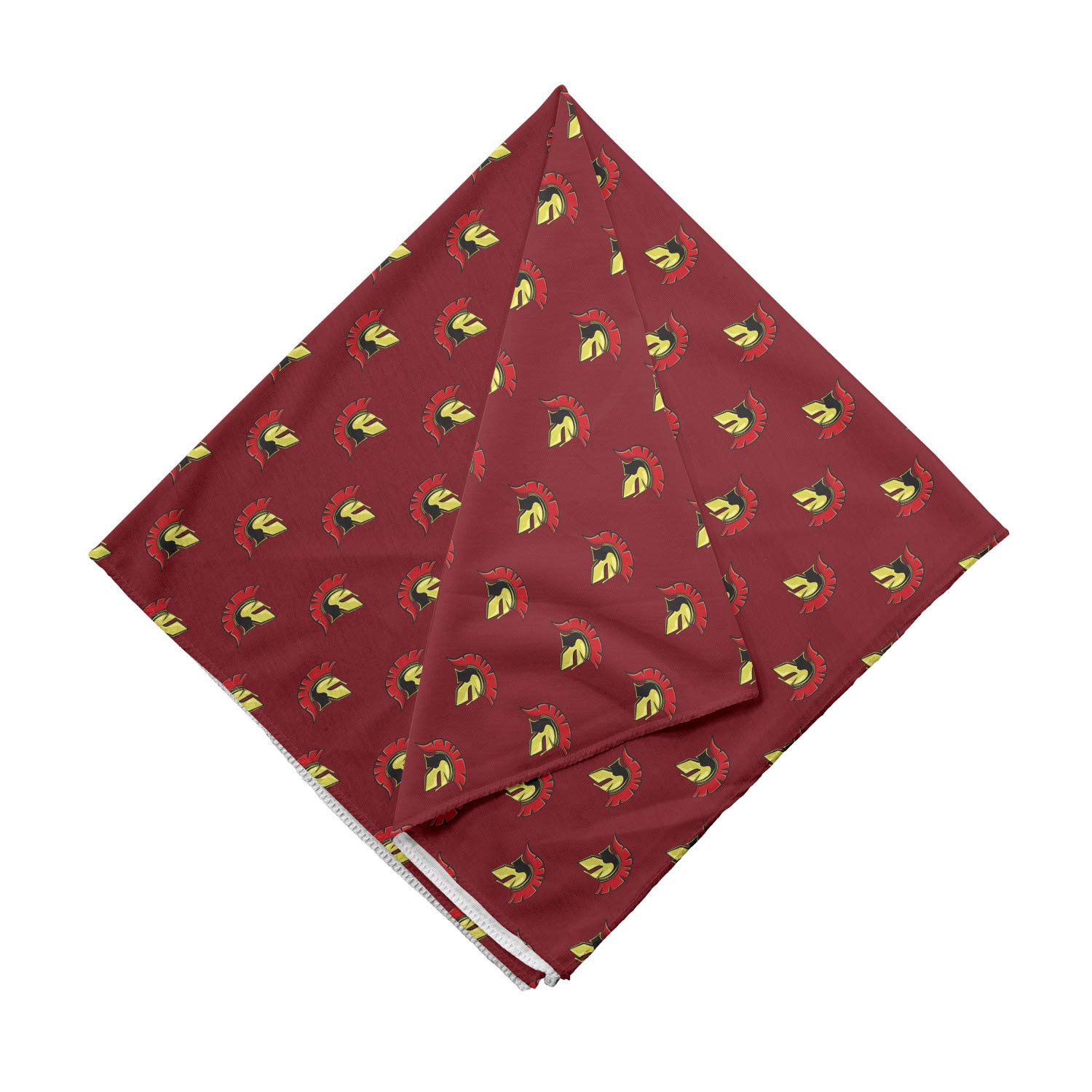 Lunarable Spartan Warrior Bandana Scarf - Ruby Vermilion Yellow Cotton Head Wrap for Men & Women - Perfect for Cosplay, Renaissance Fairs, and Historical Reenactments