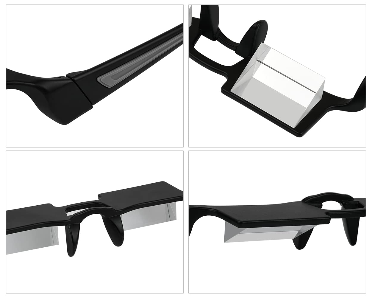 DS. DISTINCTIVE STYLE 90 Degree Prism Reading Glasses - Hands-Free Lazy Glasses for Crochet, Knitting, Reading in Bed & Relaxing - Perfect for Laying Down, Crafting & Comfortable Viewing
