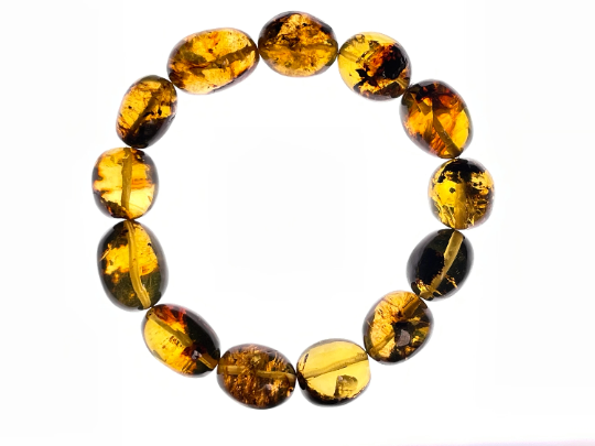 Authentic Mexican Amber Crystal Beaded Bracelet - Handmade Healing Jewelry with Natural Stones for Women | Perfect for Meditation, Yoga & Spiritual Wellness