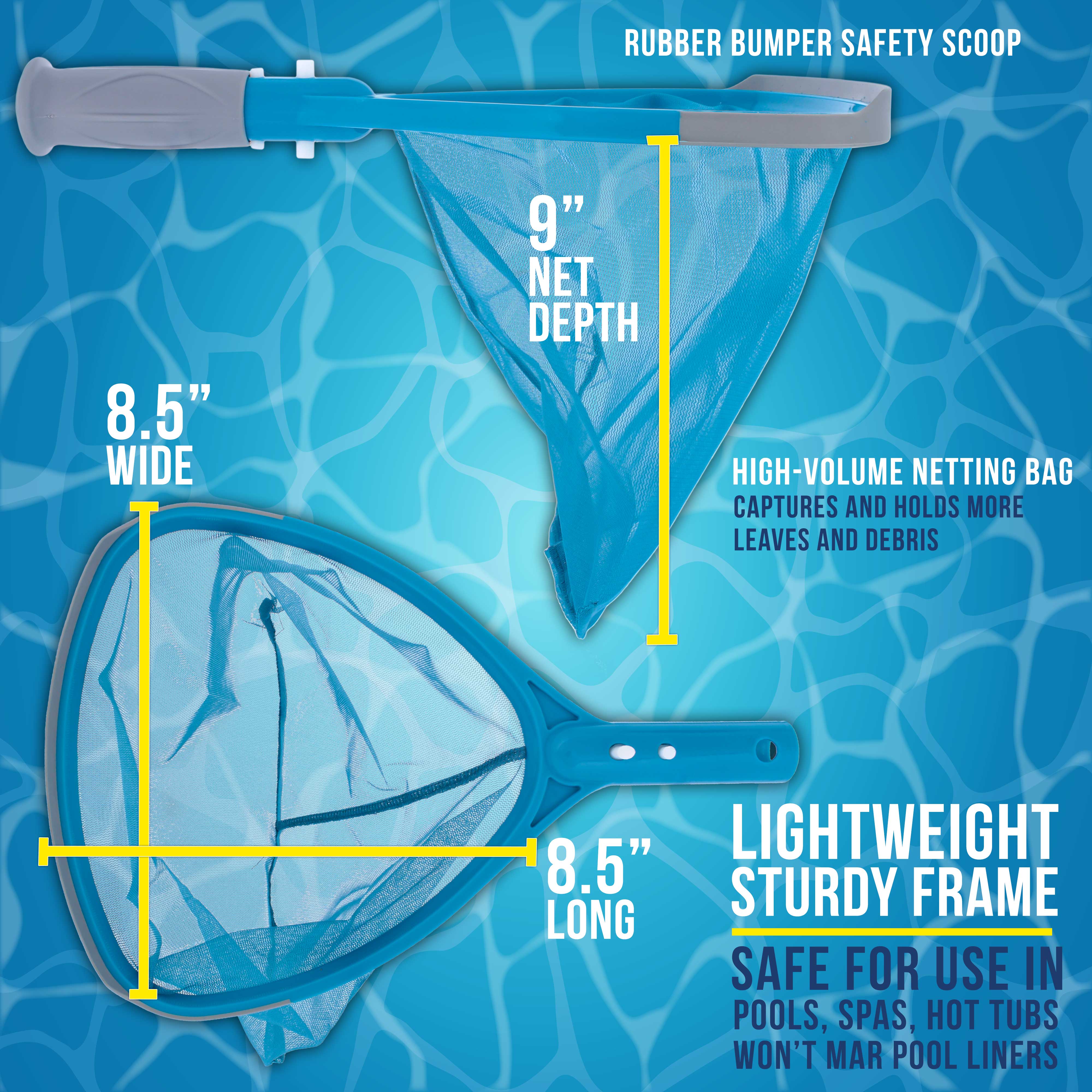 Professional Spa & Hot Tub Leaf Skimmer Net with 9