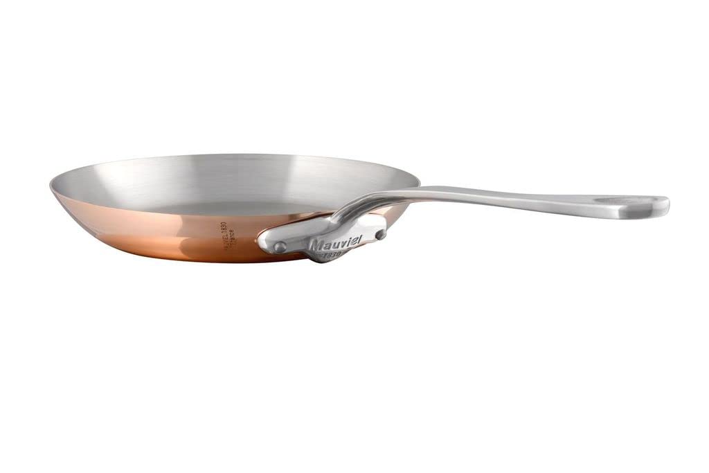 Premium Mauviel M'Heritage 150S 10.2-Inch Copper & Stainless Steel Frying Pan - 1.5mm Polished Copper Lining, Cast Stainless Steel Handle - Made in France - Ideal for Professional Chefs & Home Cooking