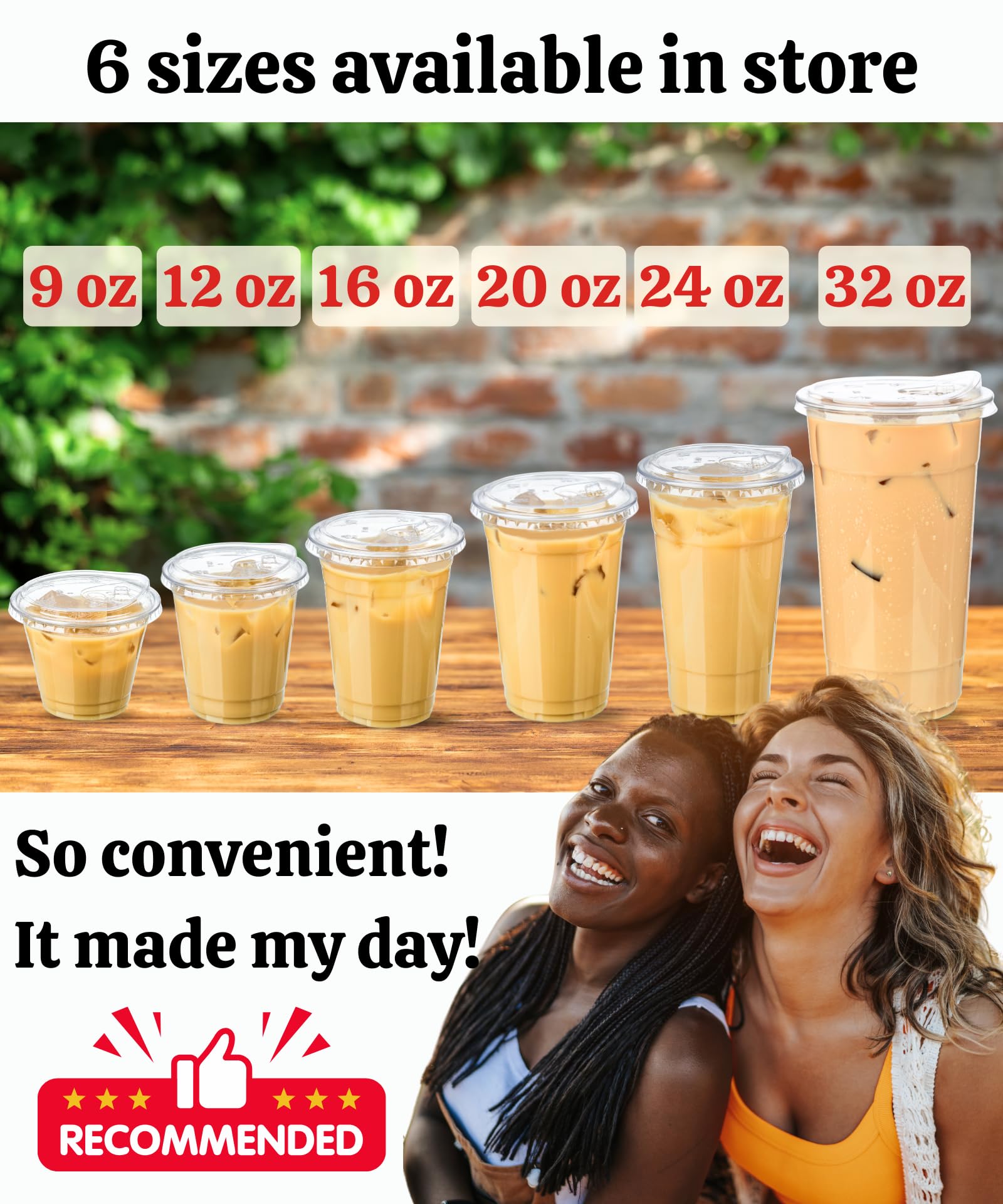 16 oz Clear Disposable Plastic Cups with Sip-Lids - 25 Sets of BPA-Free Iced Coffee Cups with Strawless Lids - Perfect for Smoothies, Milkshakes, Cold Drinks, Parties, Picnics & Takeout Beverages