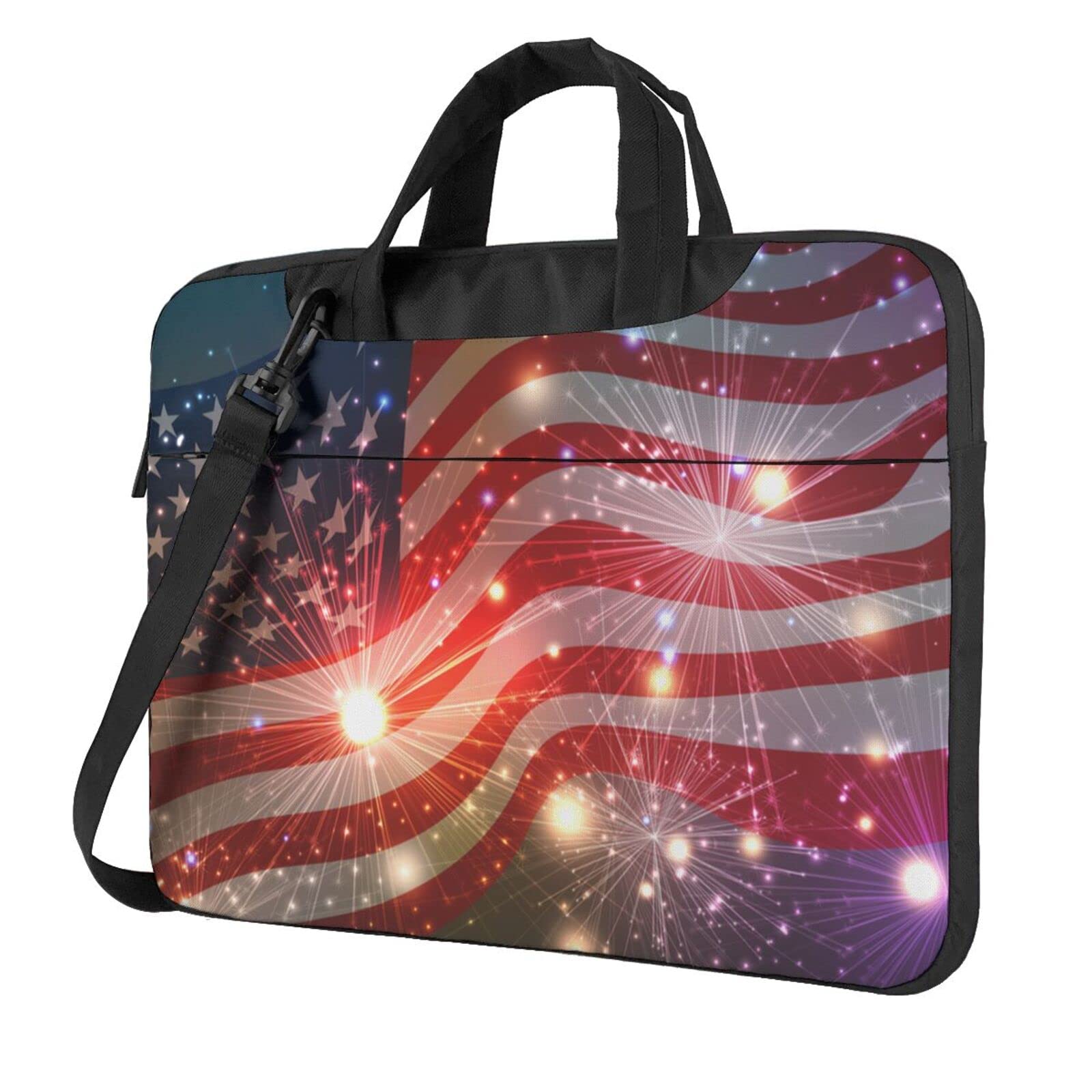 Firework American Bright Laptop Shoulder Bag - Durable 15.6 Inch Laptop Carrying Case with Padded Protection for MacBook, Notebook - Perfect for Work, School & Travel Accessories