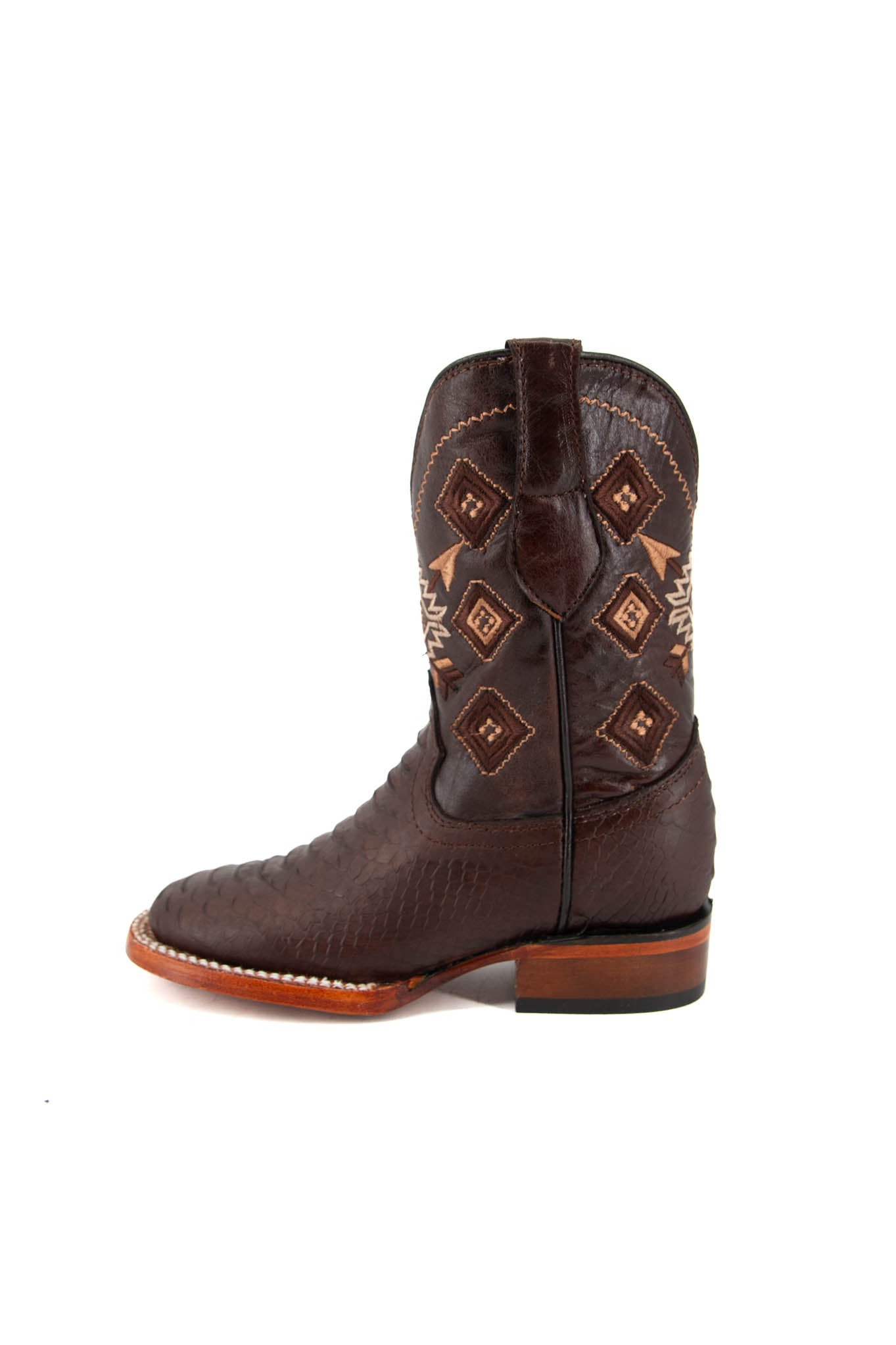 Kids' Cowboy Boots - Pro Rodeo Style with Python Print | Western Boots for Boys & Girls | Perfect for Rodeo Events, Halloween Costumes & Western Fashion