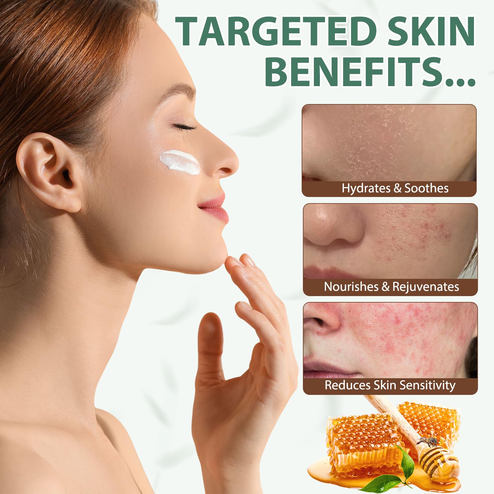 Grass-Fed Beef Tallow Balm with Honey - Deep Hydration for Face & Body - Perfect for Dry Skin Care