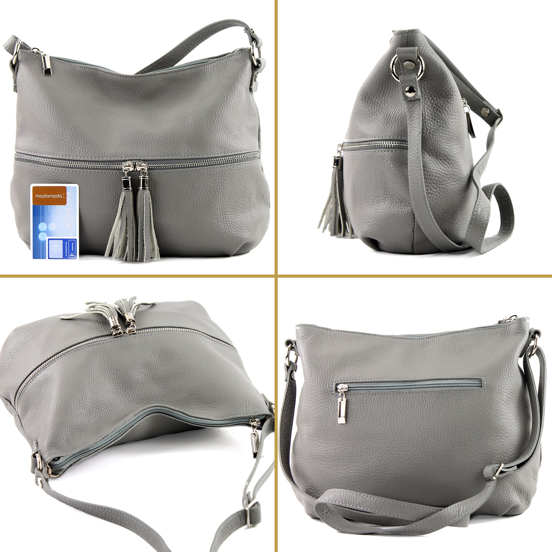 T159 Genuine Leather Italian Shoulder Bag for Women & Men - Stylish & Durable Crossbody Purse for Work, Travel & Everyday Use