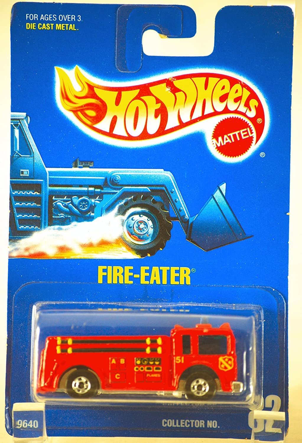 1991 Hot Wheels Fire-Eater No. 82 Die-Cast Toy Car - Rare Collectible Vintage Vehicle for Kids & Adults - Perfect for Display, Gifts, and Playtime Fun